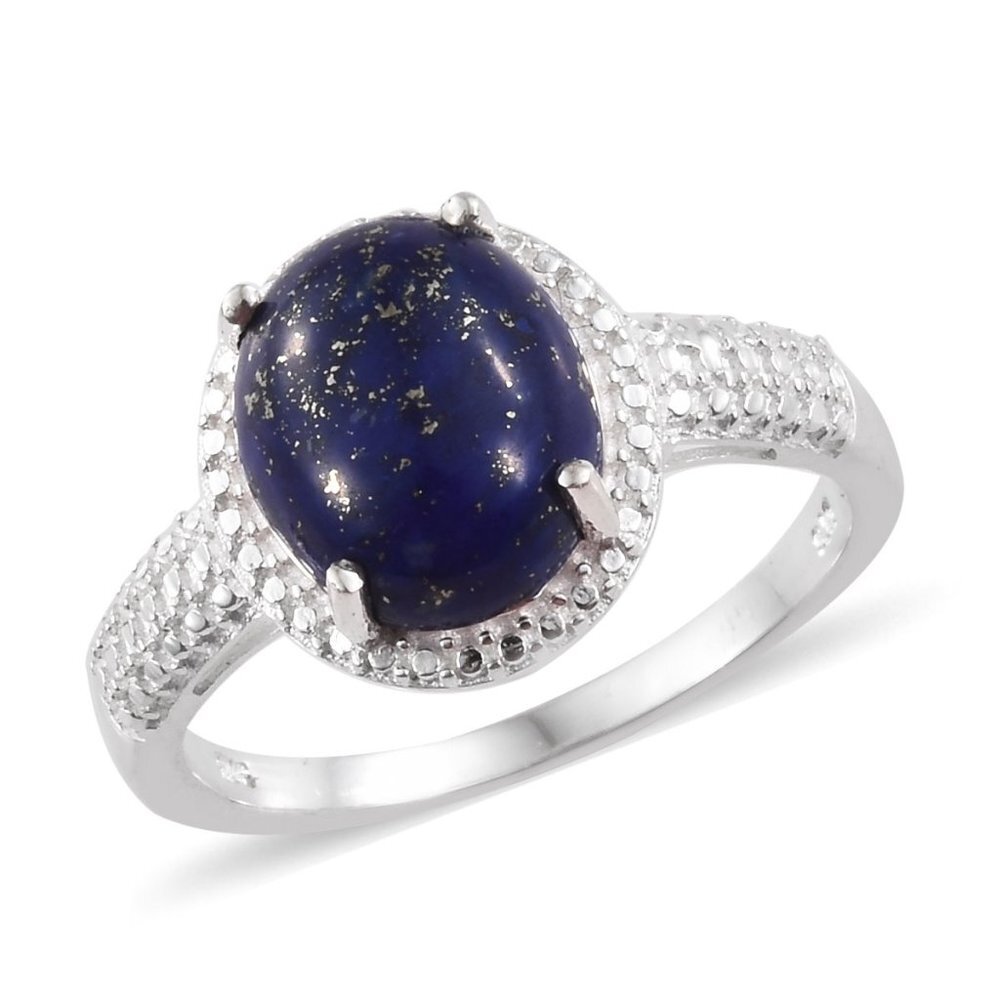 Lapis Lazuli Solitaire Ring Size 5